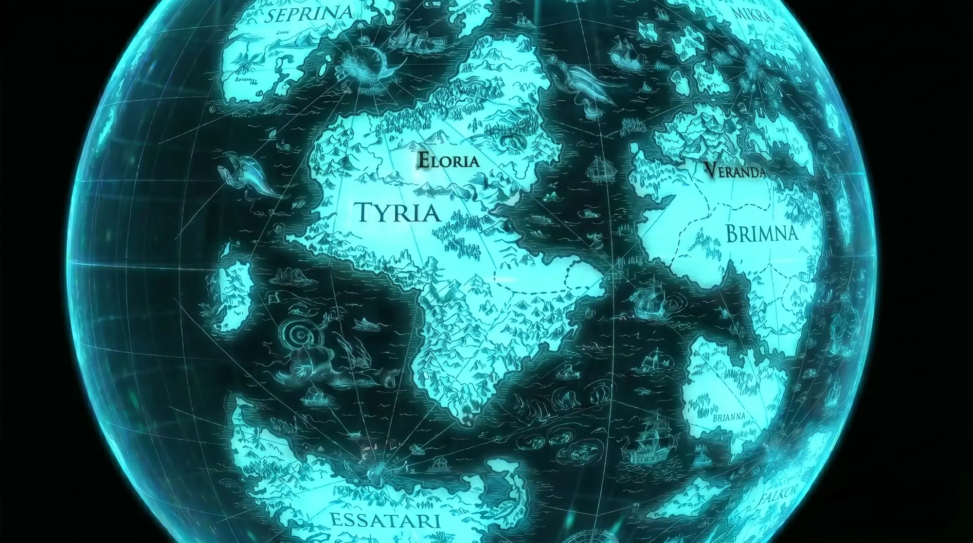 Holographic globe of the world